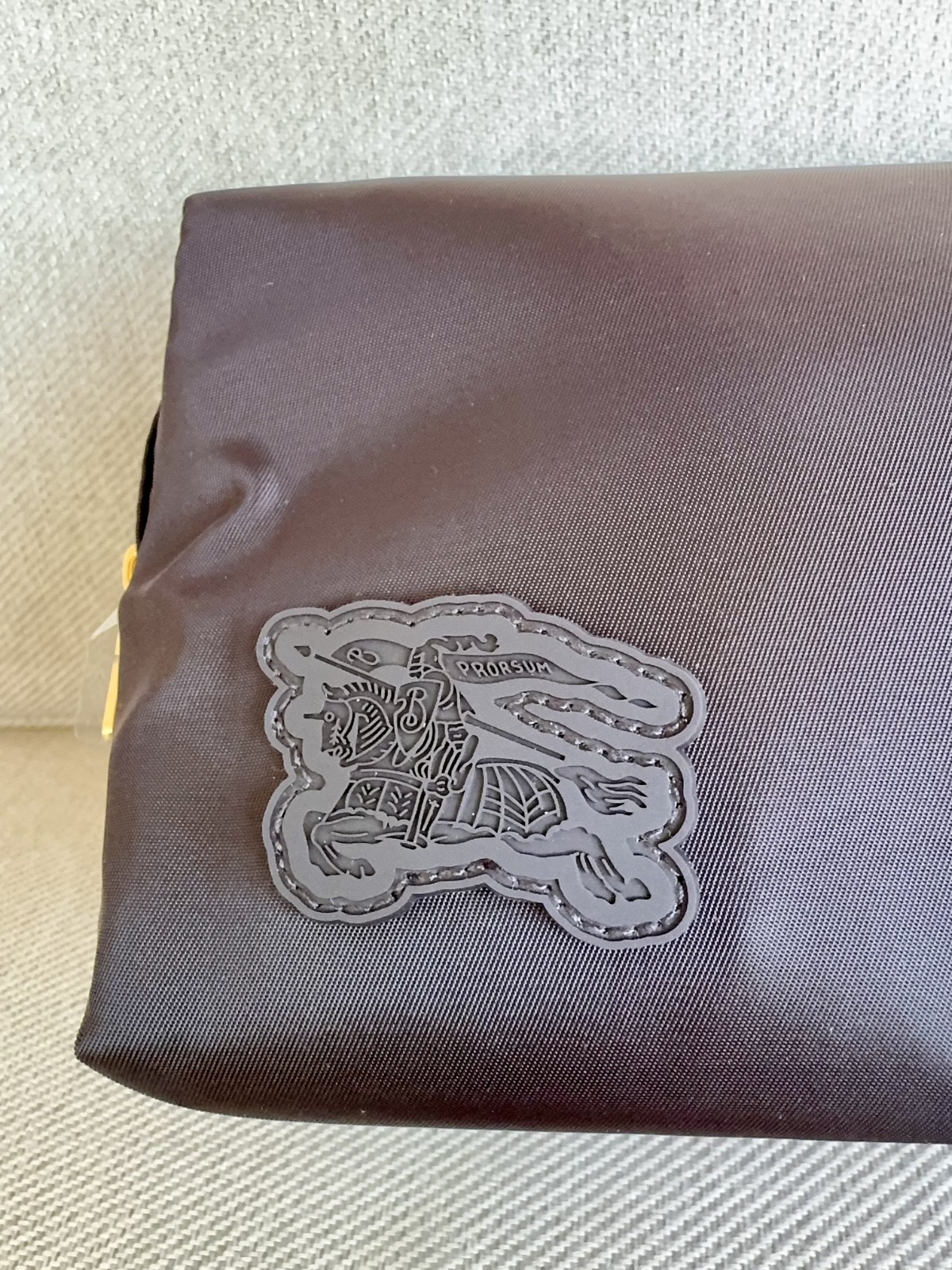 Burberry GWP Men’s Double Zip Toiletry Bag Large Travel Cosmetic Pouch Dark Brow