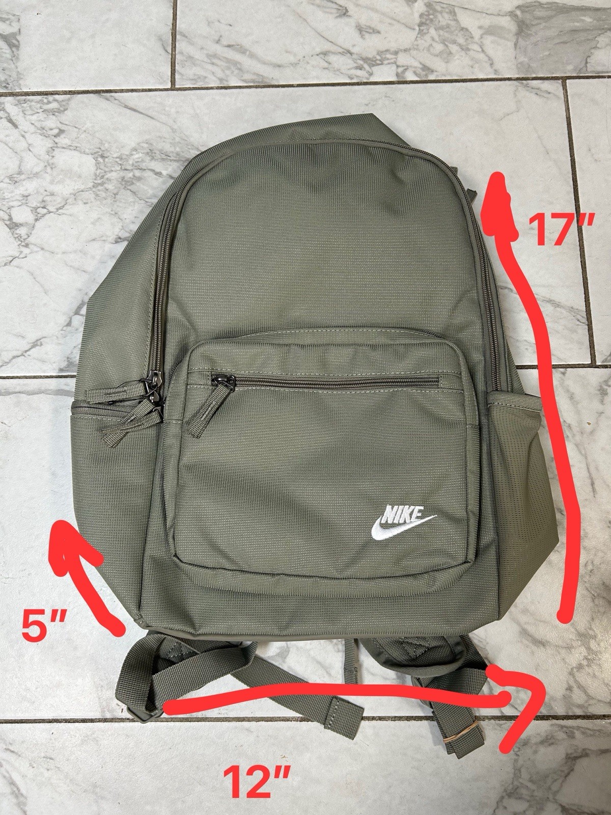 Nike Heritage Eugene Backpack “Light Army”green 23L, 17″x12″x5” inch BRAND NEW!