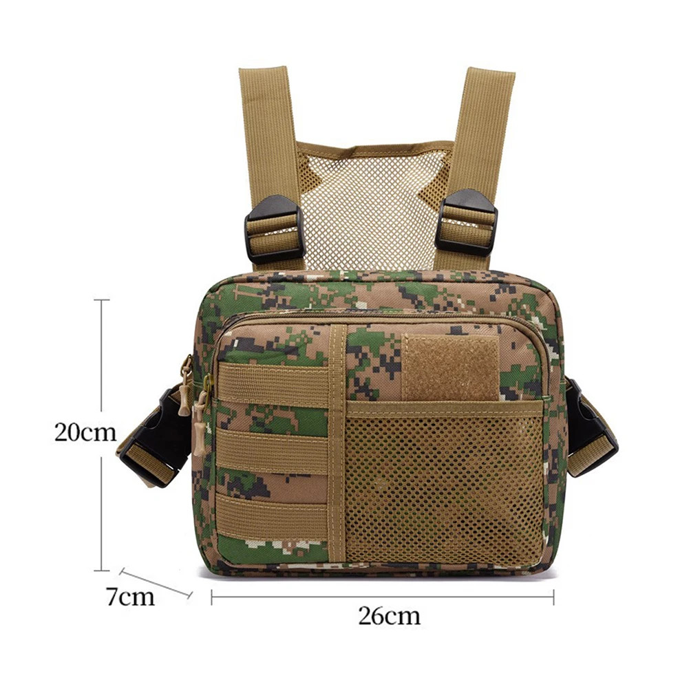 Chest Bag Multi-function Front Chest Pack Men Chest Rig Bag Lightweight Running