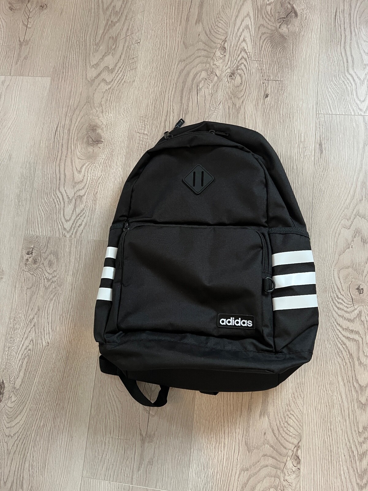 ADIDAS CLASSIC 3S 4 BACKPACK BLACK Laptop/TECH SILVER STRIPES – $50 MSRP