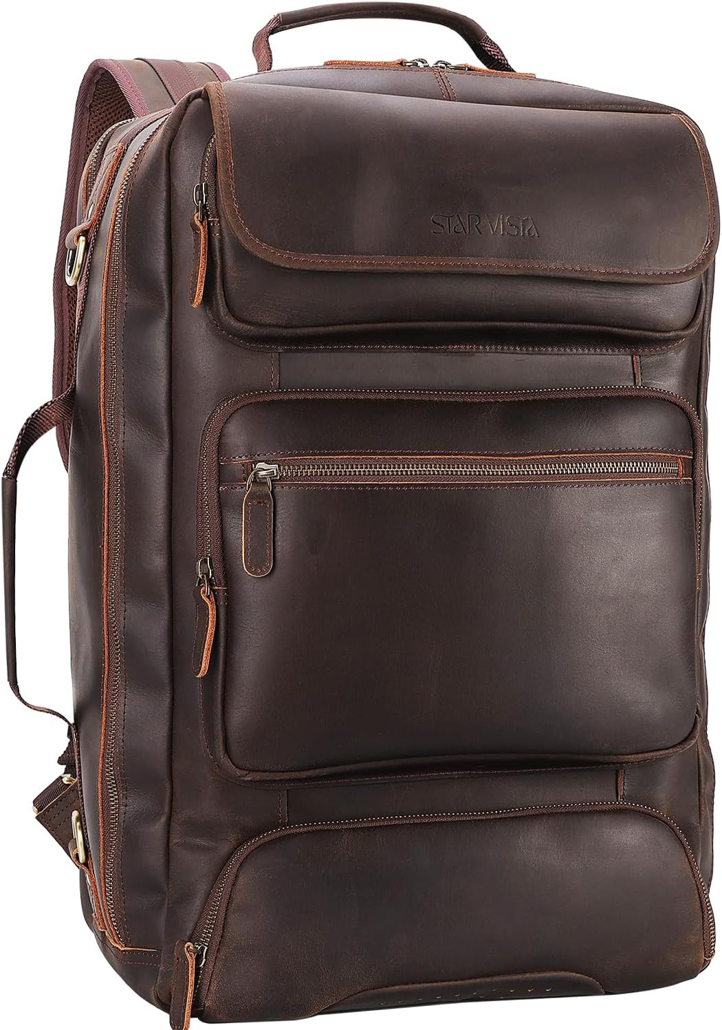 Voyager-02 Luxury Leather 40L Backpack for 17.3″ Laptops – Travel in Style!