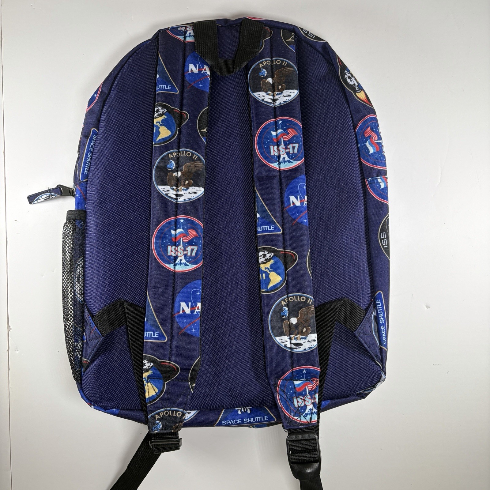 NASA Graphic Backpack Navy Blue All Over Print Space Mission Bookbag
