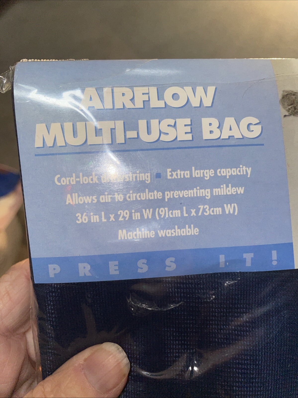 Airflow Multi Use Draw String Bag Machine Washable 36 In Long X 29 In Wide New