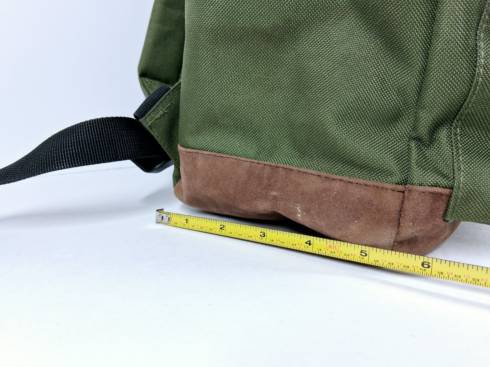 Vaschy Green & Brown Backpack Zip Adjustable Strap Pockets Travel Good Pre-owned