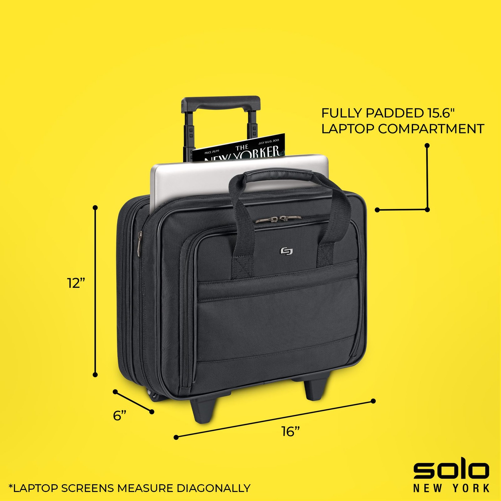 Rolling Case with Wheels – Roller Laptop Bag, Wheeled Briefcase for Women & M…