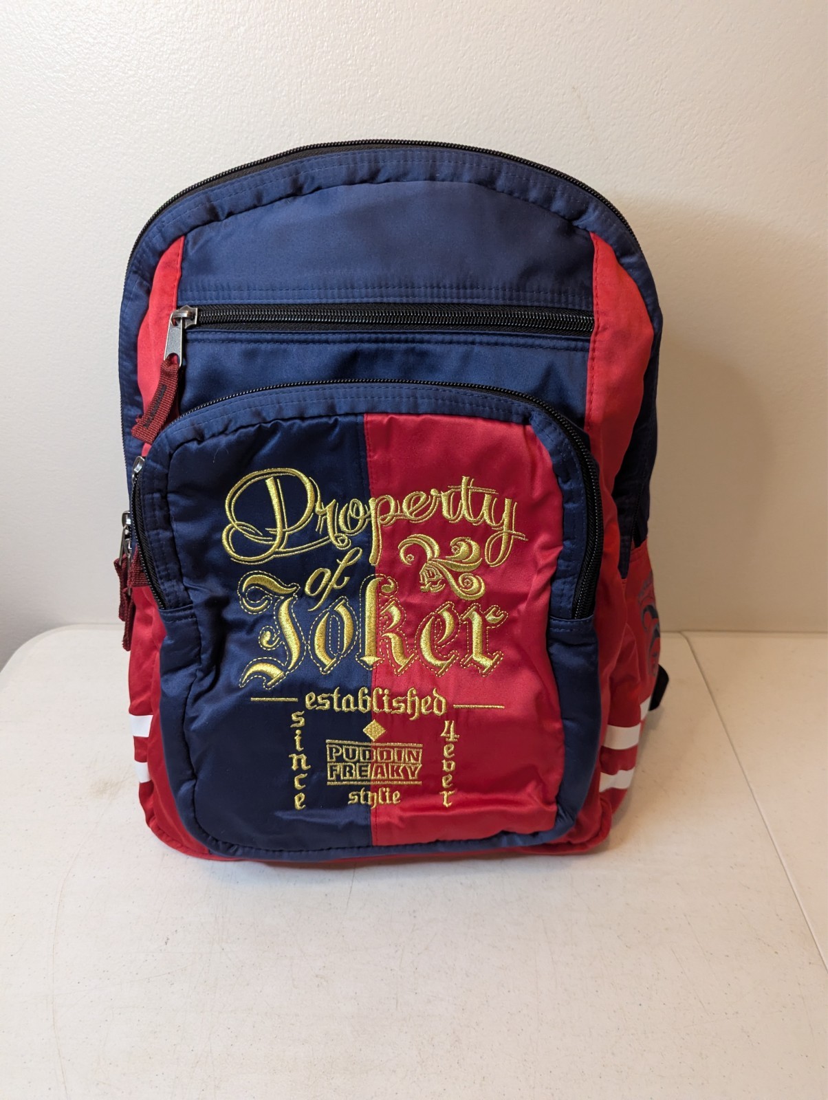 Suicide Squad Harley Quinn Property of Joker Backpack Puddin Freaky RARE