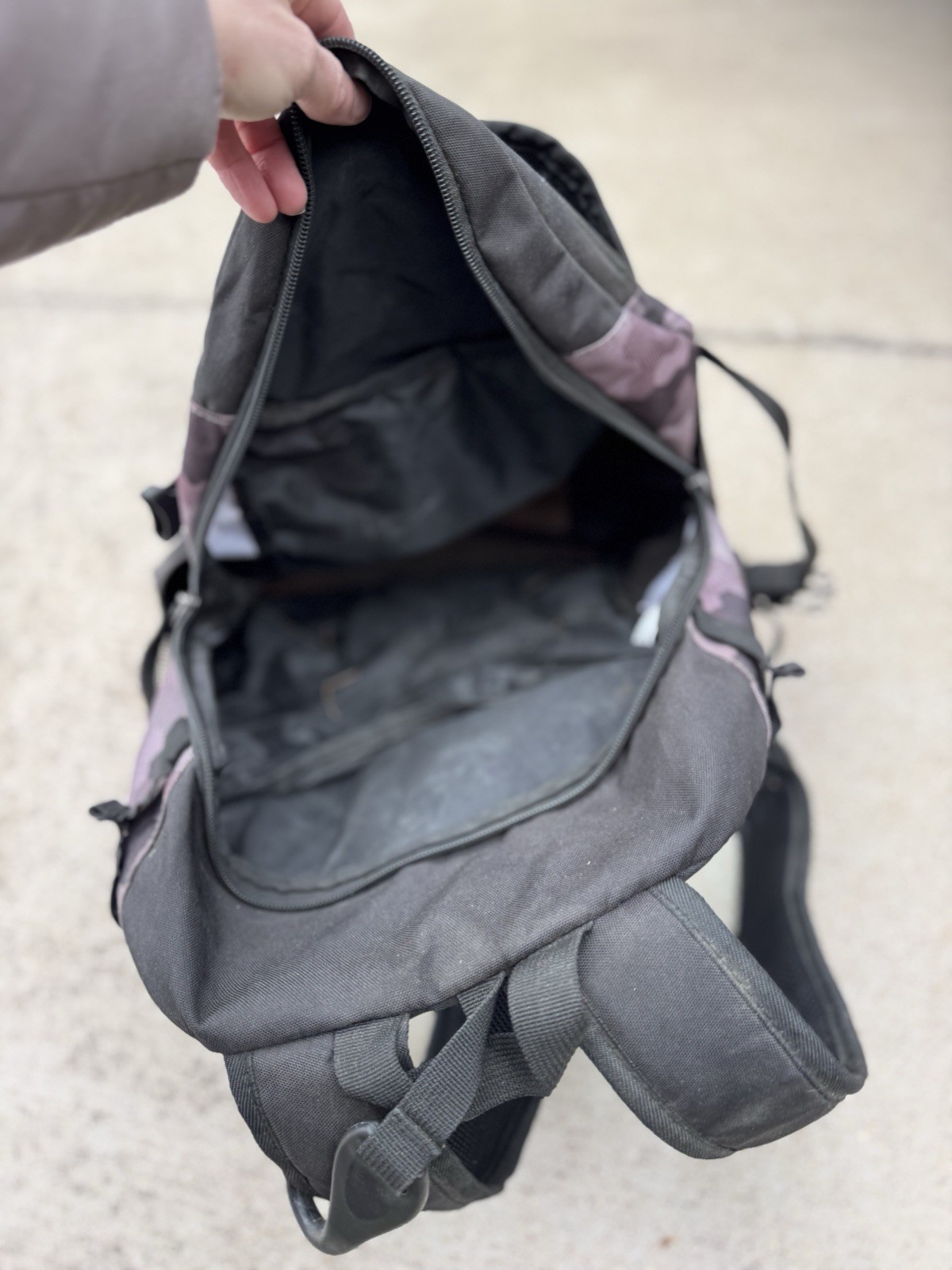 Baseball Backpack Bag – Black & Camo