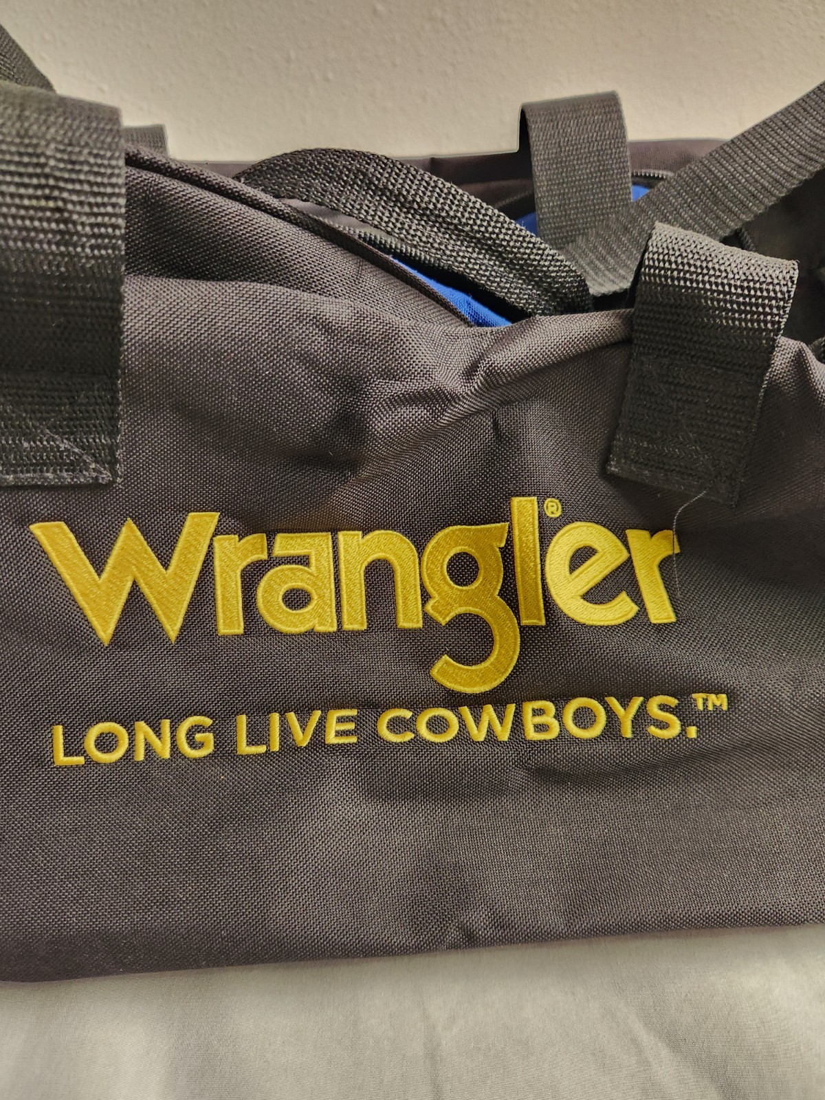 2011 Wrangler National Finals Rodeo Duffel Bag Blue Las Vegas Long Live Cowboys