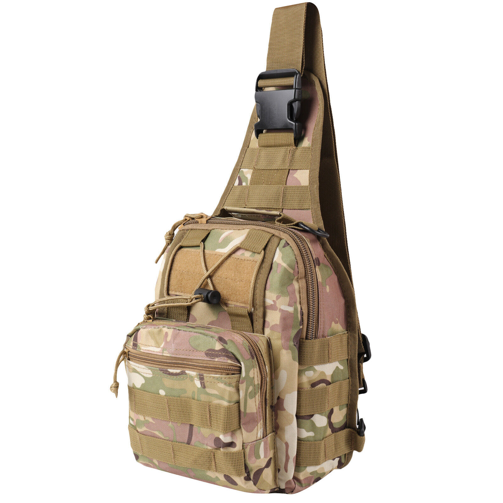 Men Backpack Tactical Sling Bag Chest Shoulder Fanny Pack Cross Body Molle Pouch