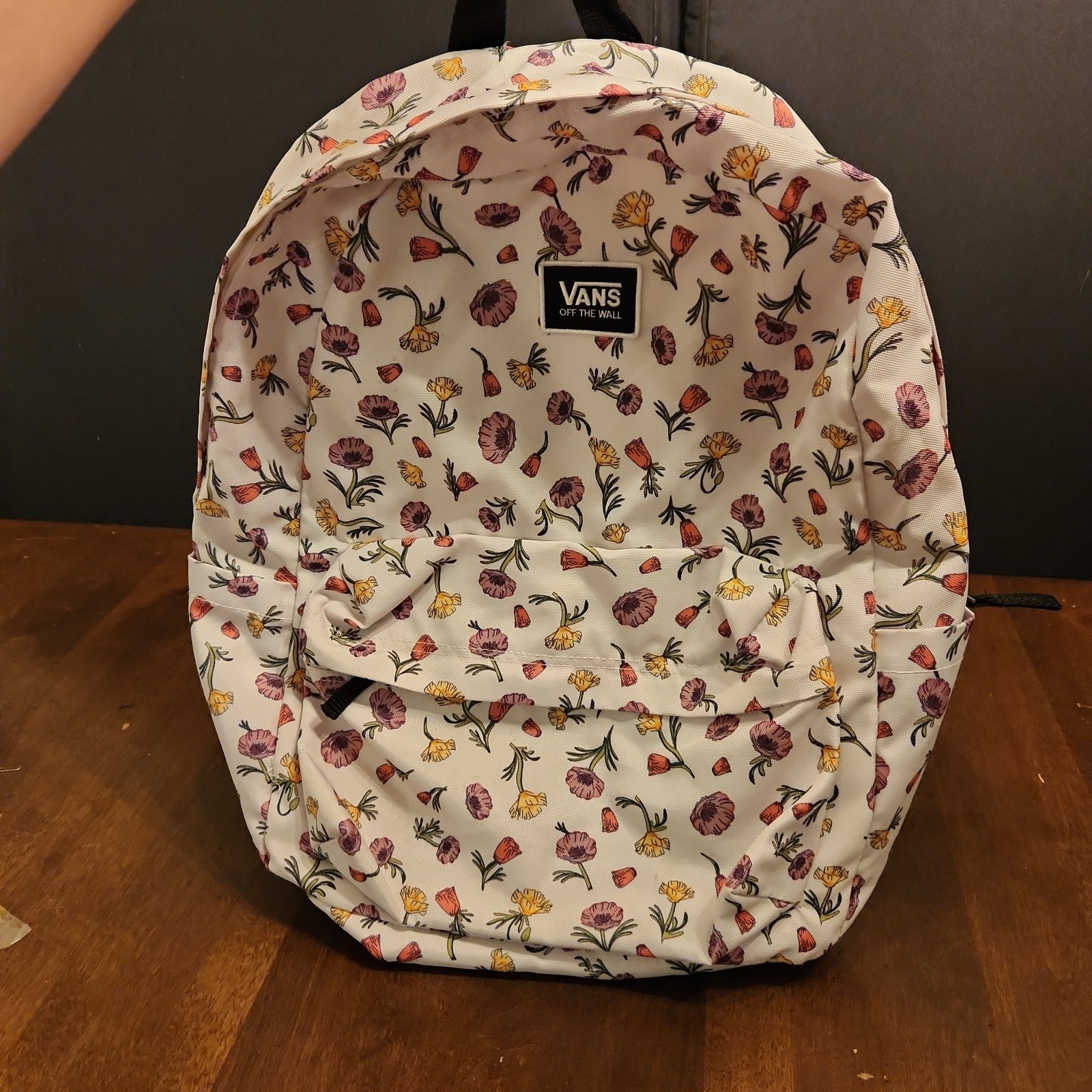 Vans Old Skool Floral White Backpack Flowers Laptop School Bag