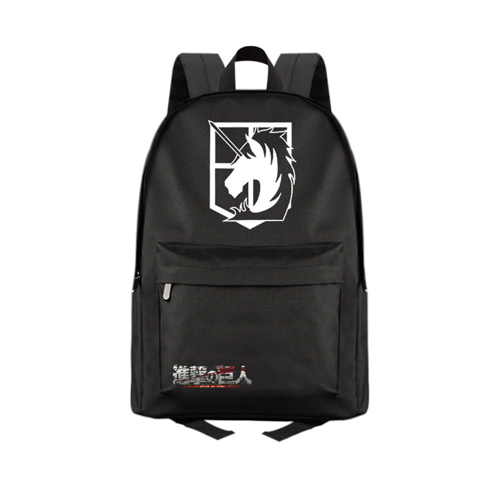 Anime Attack on Titan Zipper Backpack School bag Laptop Shoulder Bag Knapsack