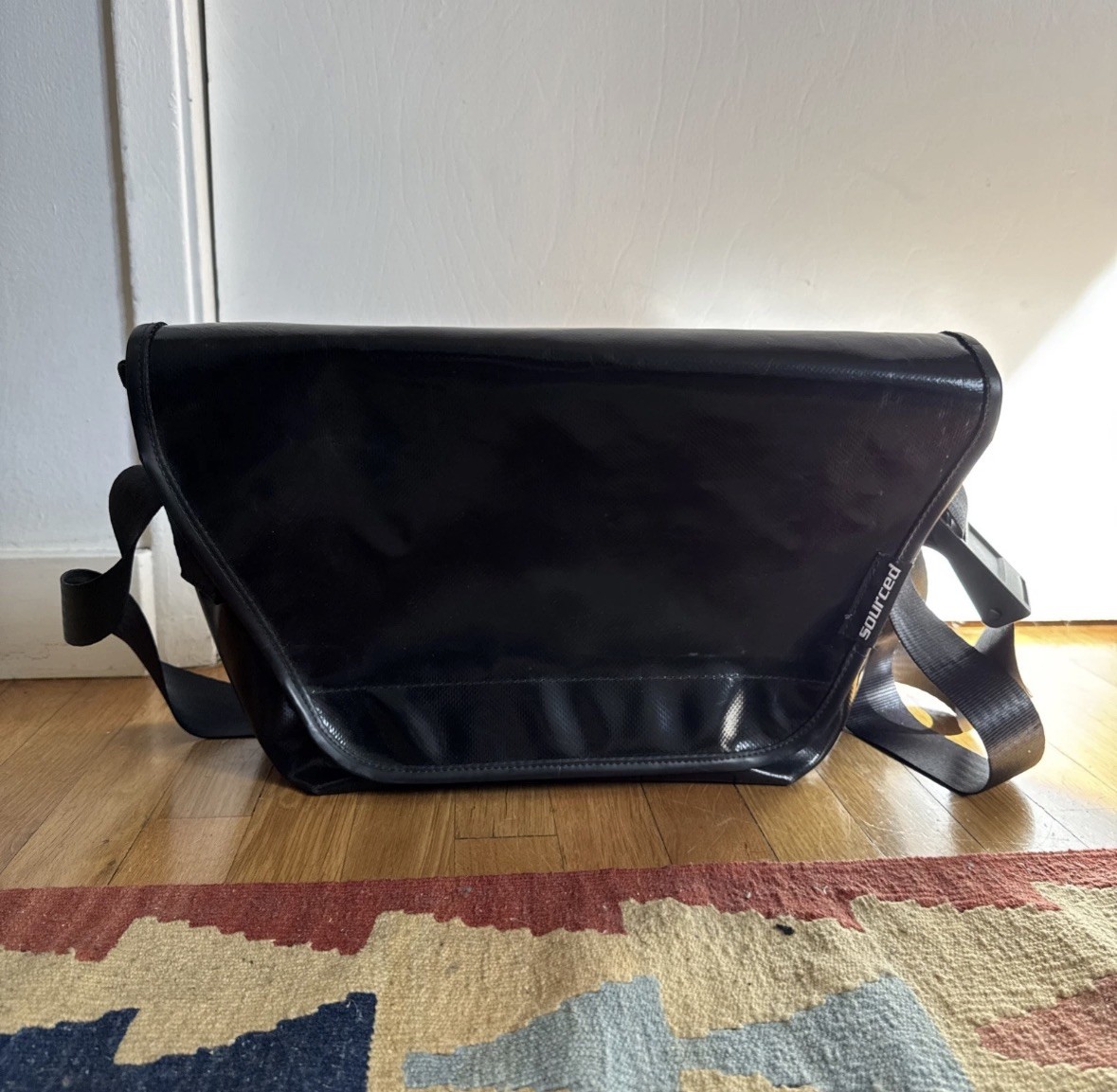 Medium Recycled Truck Tarp Messenger Bag By SOURCED | Waterproof