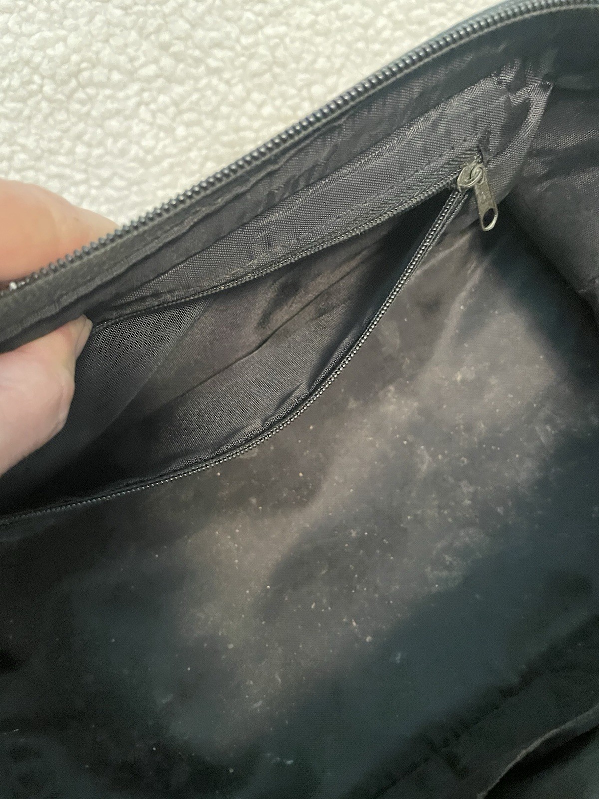 DOPP Classic Black Textured Leather Travel Toiletry Pouch
