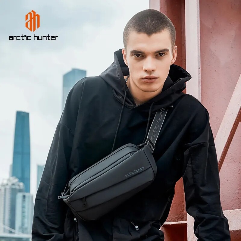 ARCTIC HUNTER lightweight Men Crossbody Shoulder Travel Chest Bag Waterproof