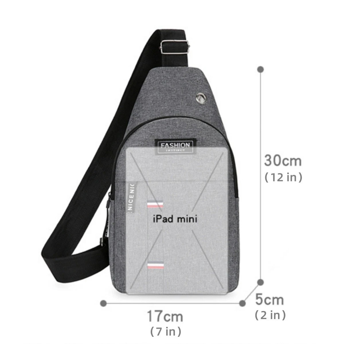 Men’s Canvas Crossbody Sling Bag Shoulder Backpack Casual Travel Chest Pack US