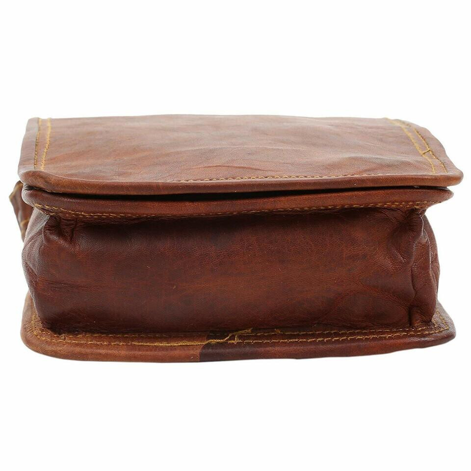 13″ Men’s Real Vertical Leather Messenger Shoulder Laptop Satchel Handmade Bag