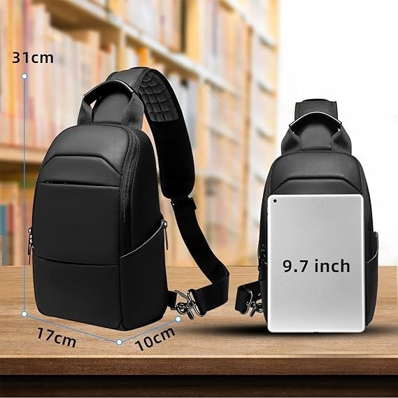 Messenger Bag for Men,Small Black Sling Crossbody Bags,Waterproof