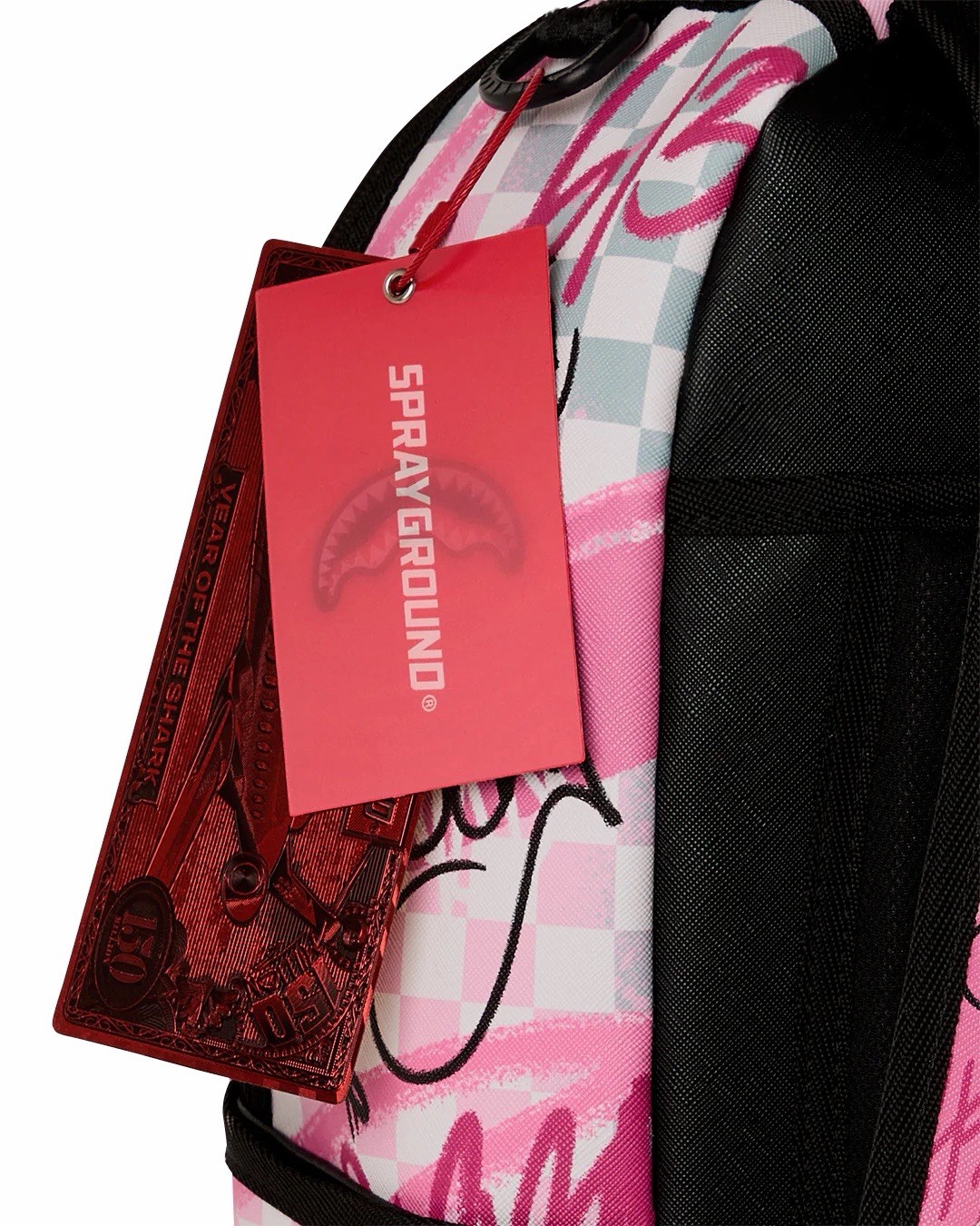 SPRAYGROUND LIMITED EDITION BACKPACK BROKEN HEARTS CLUB PINK SMOKE LOVE CHECK