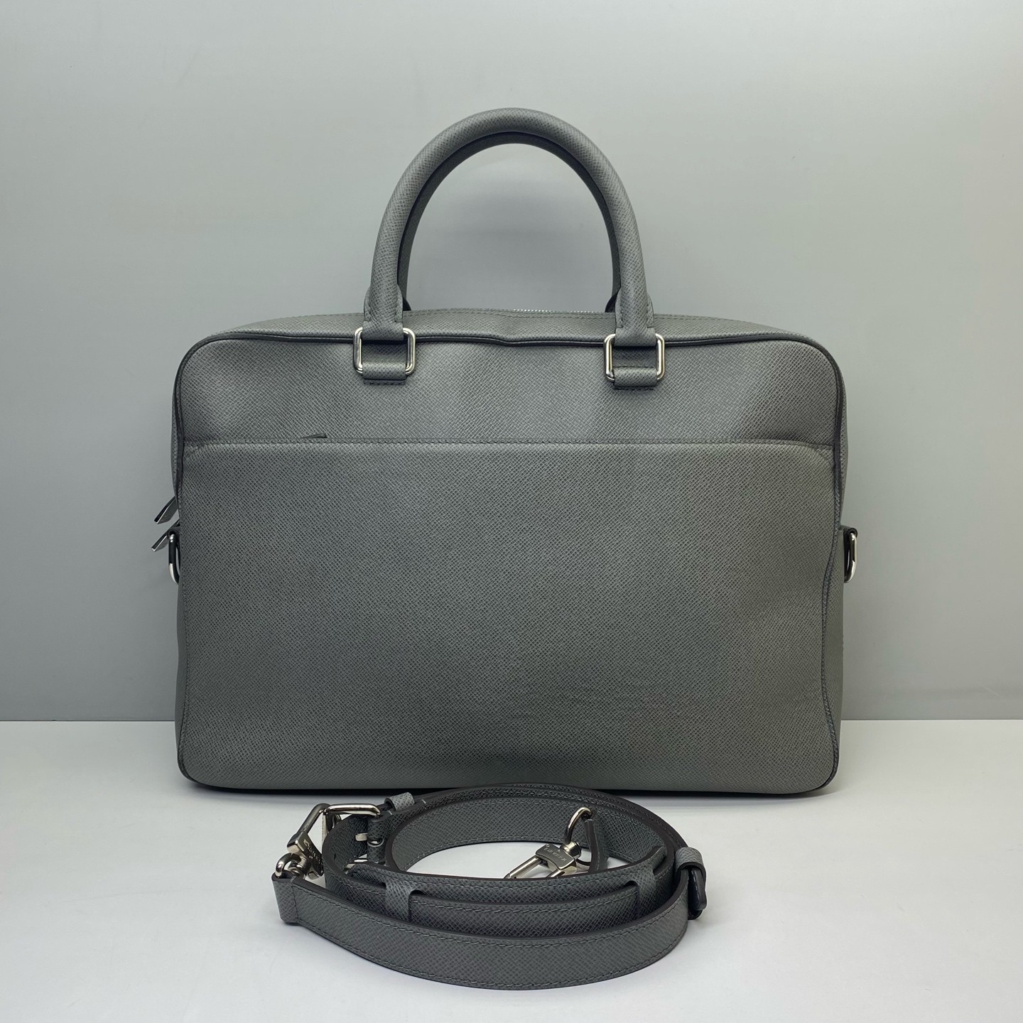 Louis Vuitton Pre-Owned Authentic Briefcase Grey 39x28x9cm Cowhide