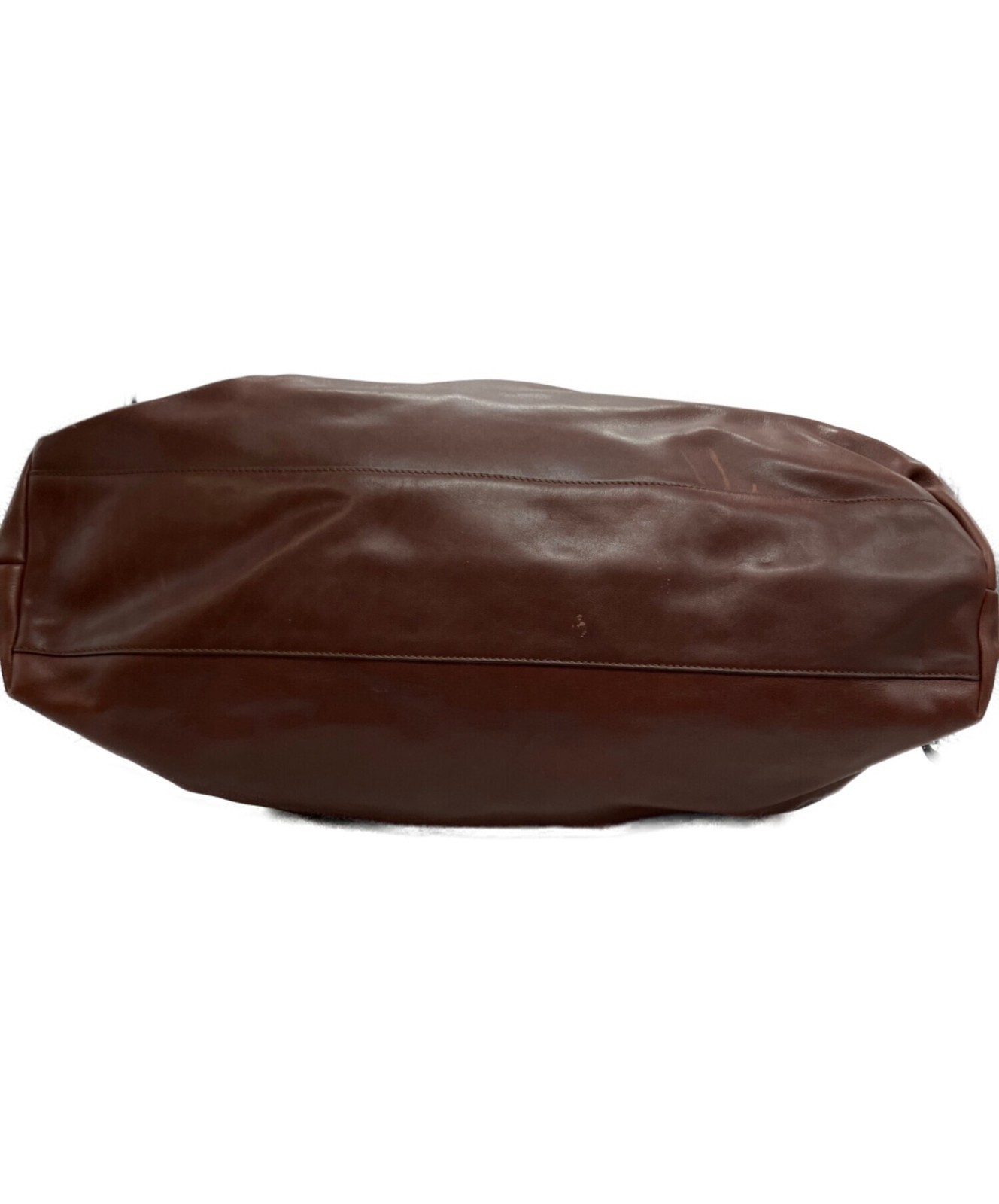 Authentic CELINE Handbag Top Handle Bag Dark Brown Leather Men’s Solid