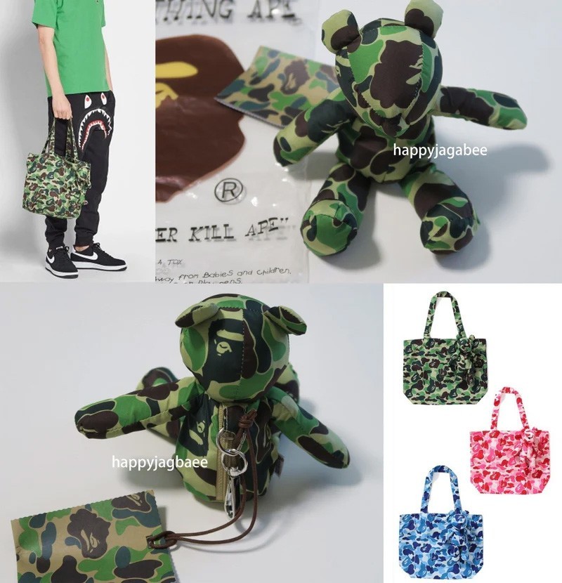 *A BATHNIG APE Men’s Goods ABC CAMO BEAR ECO BAG (S) 1L70190009