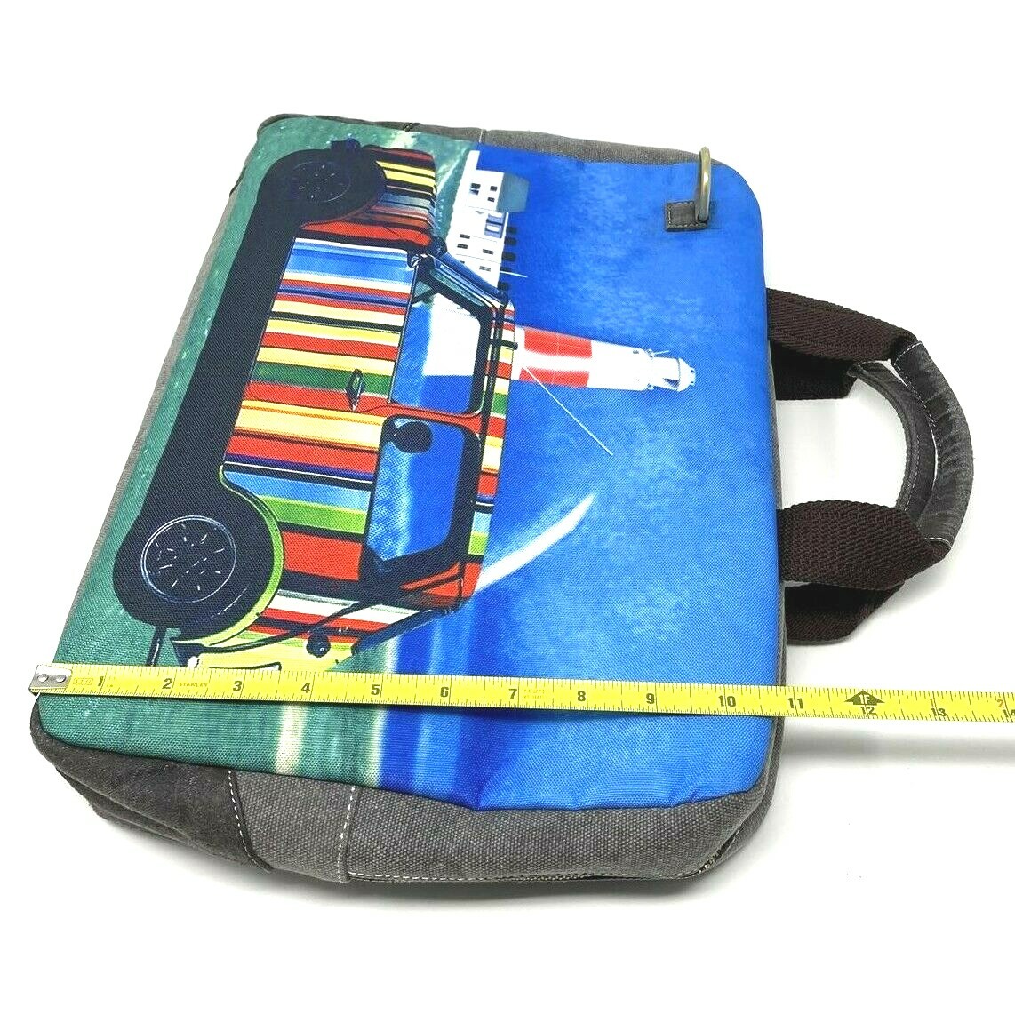 Paul Smith Transfer Cotton Multi-Color Lighthouse Computer Laptop Bag 15″ X 11″