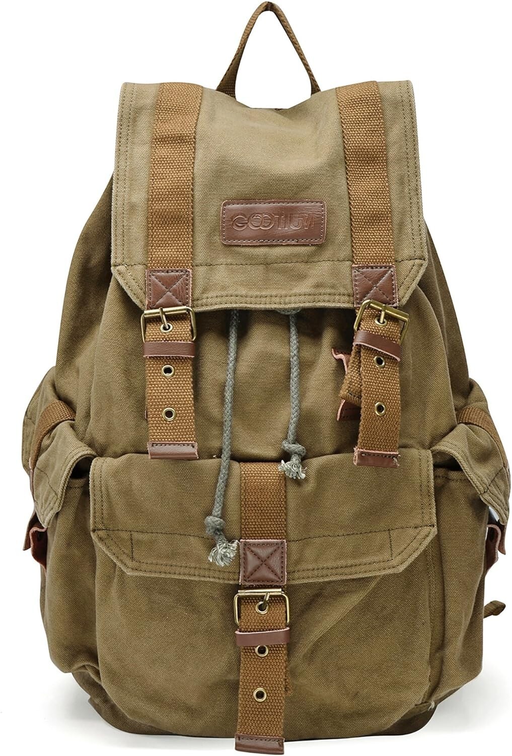 Versatile Thick Canvas Backpack with 17-Inch Laptop Compartment – Sturdy Design