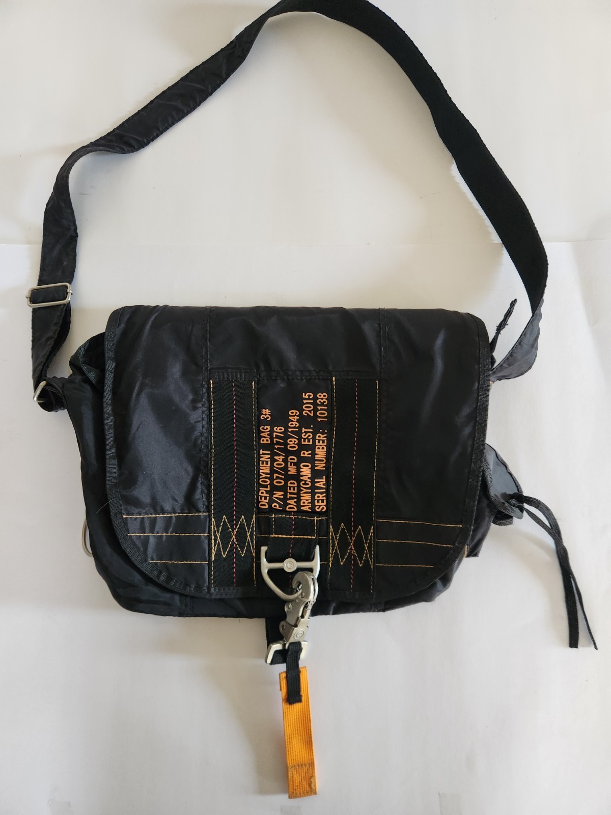 USArmy United States Black Paratroopers Satchel Bag