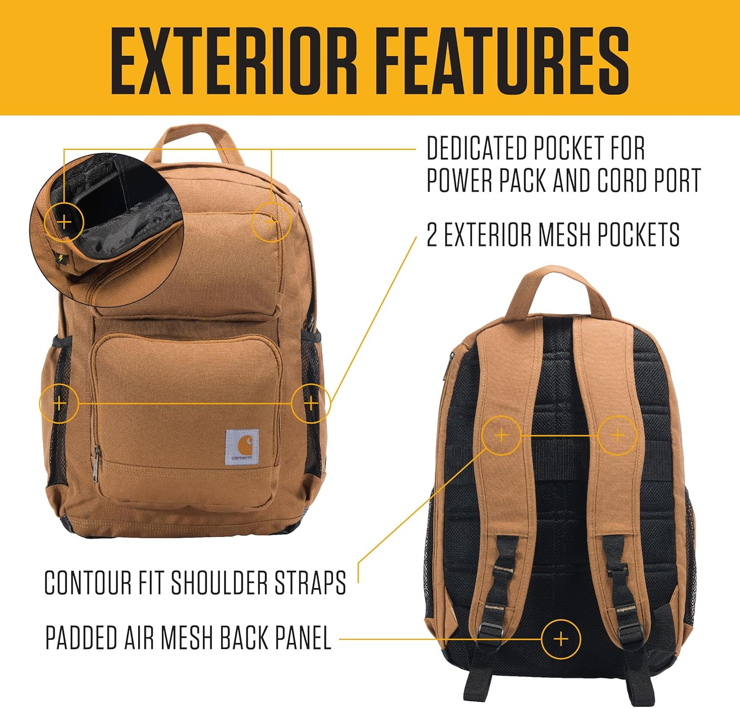 28L Dual-Compartment Backpack, Durable Pack with Laptop Sleeve and Duravax Abras