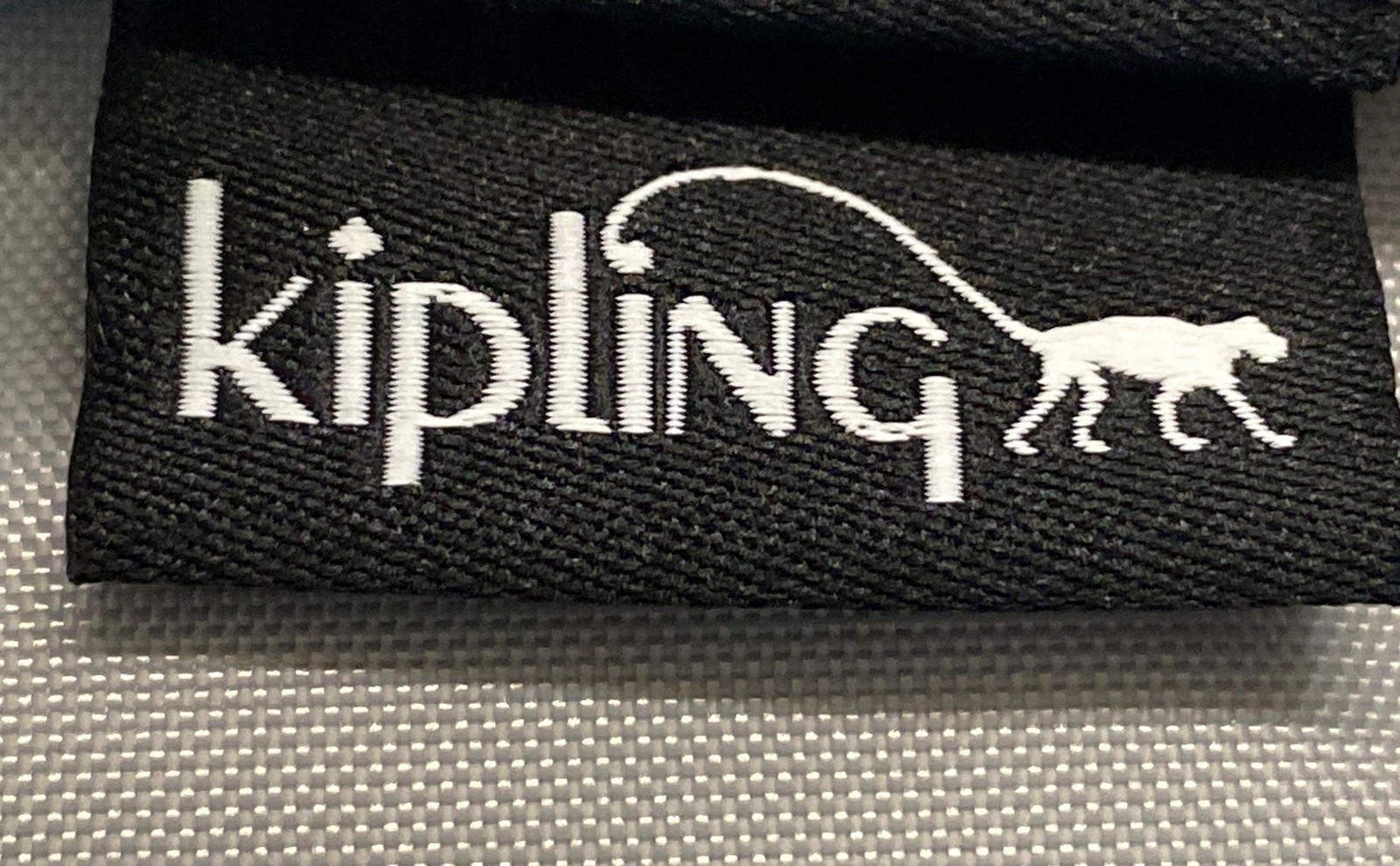 Kipling Grey Nylon Crossbody Shoulder Bag with Plush Monkey Keychain