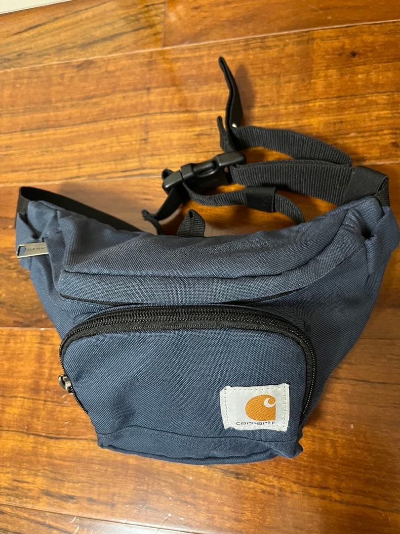 Carhartt x Used Body Bag Navy Blue 19X28X10Cm Men Rare Workwear Model Collabora
