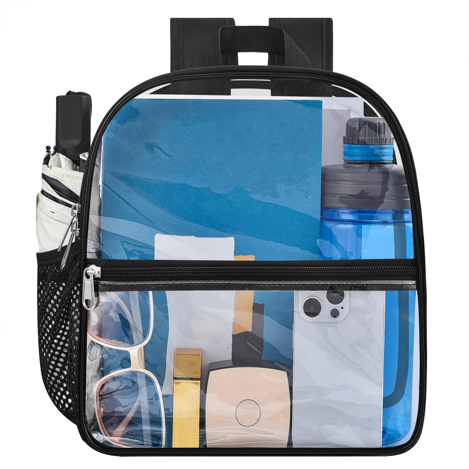 Clear Stadium Backpack 12x6x11 Transparent Bag for Sports, Concerts, and Events
