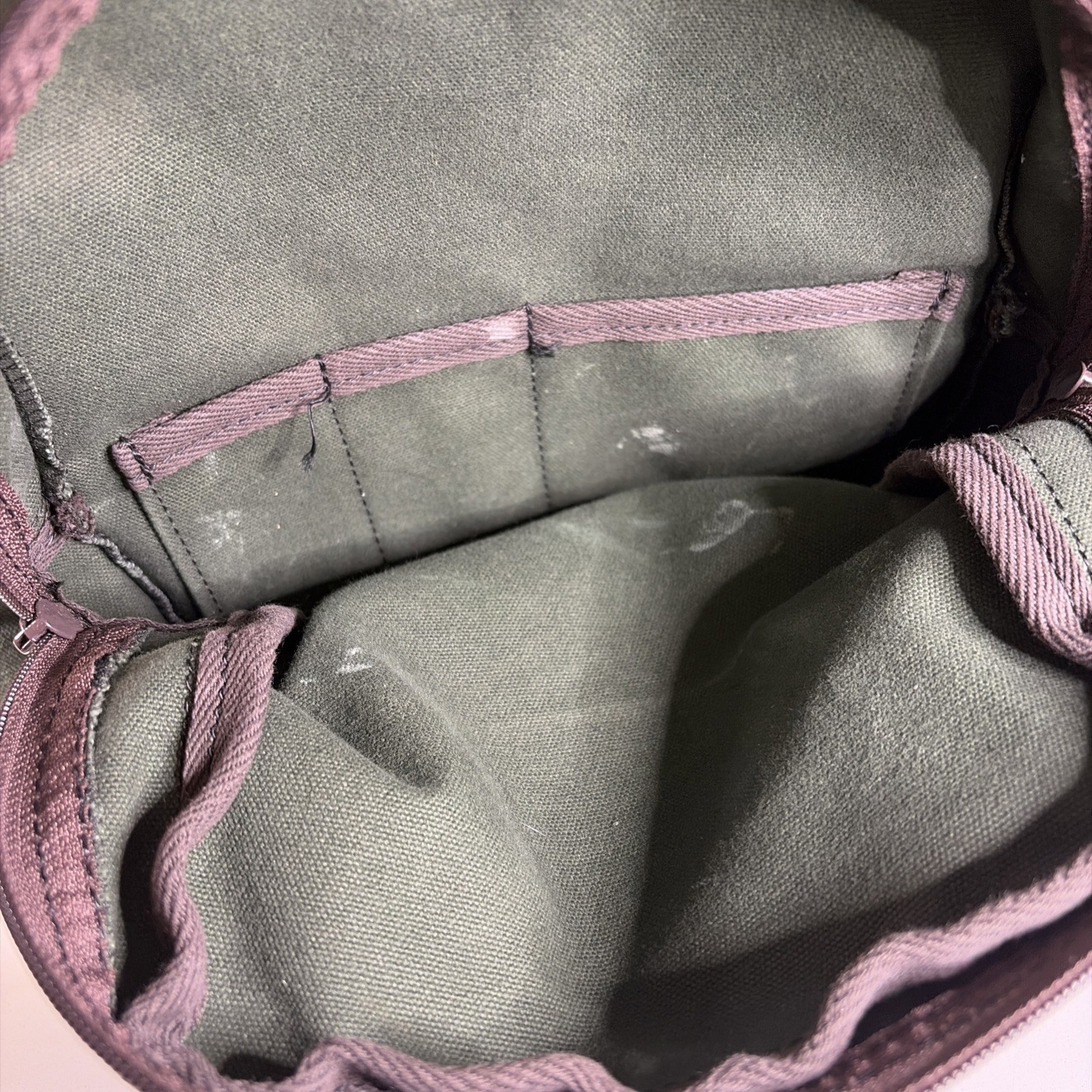 DULUTH PACK Large Standard BACKPACK Green w/ Brown Leather