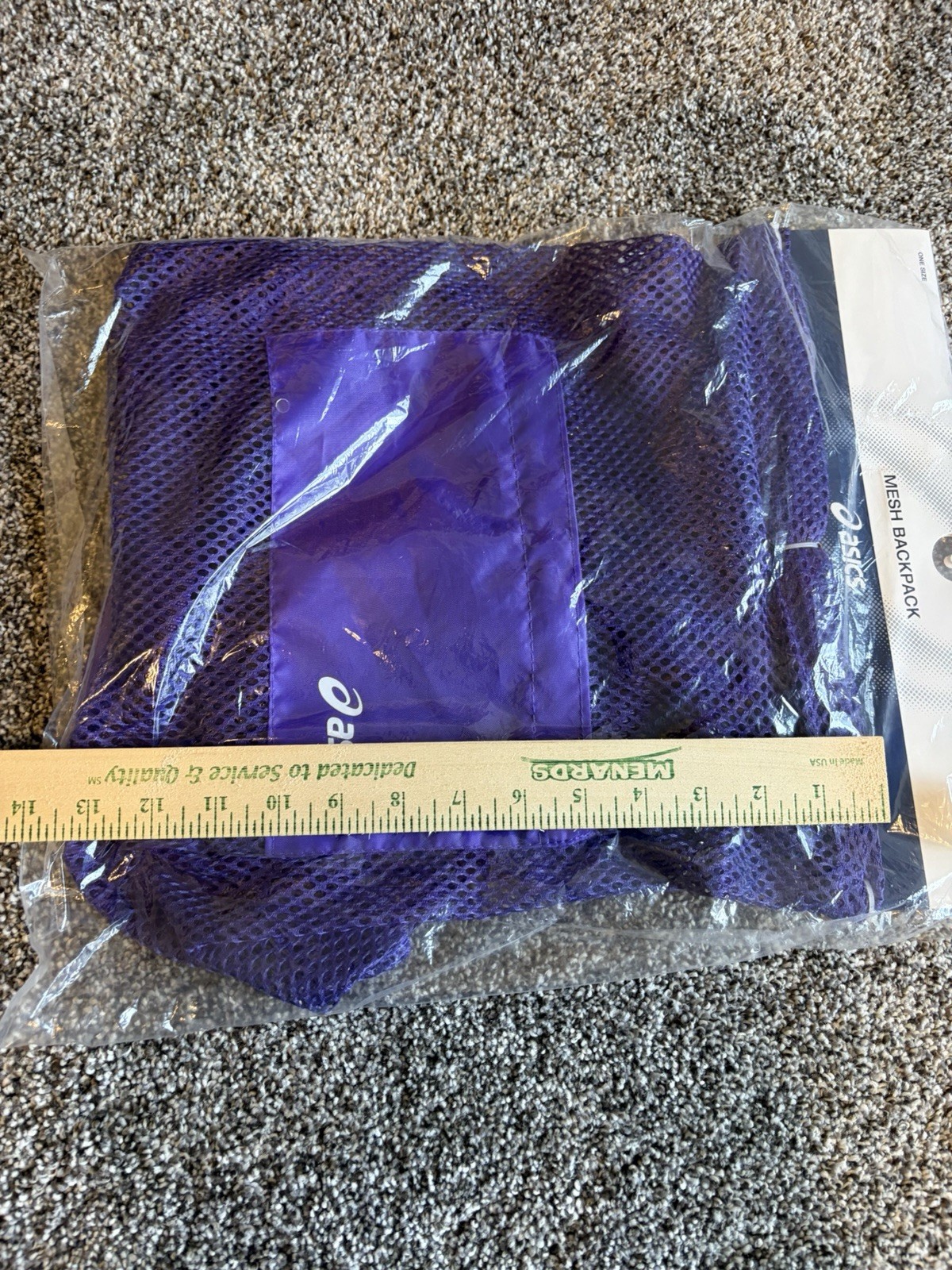 ASICS Mesh Backpack Purple NWT 2010 Stadium Bag Run Bag Athletic