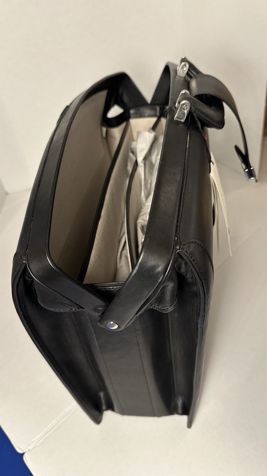 Bosca Exquisite Black Leather Briefcase