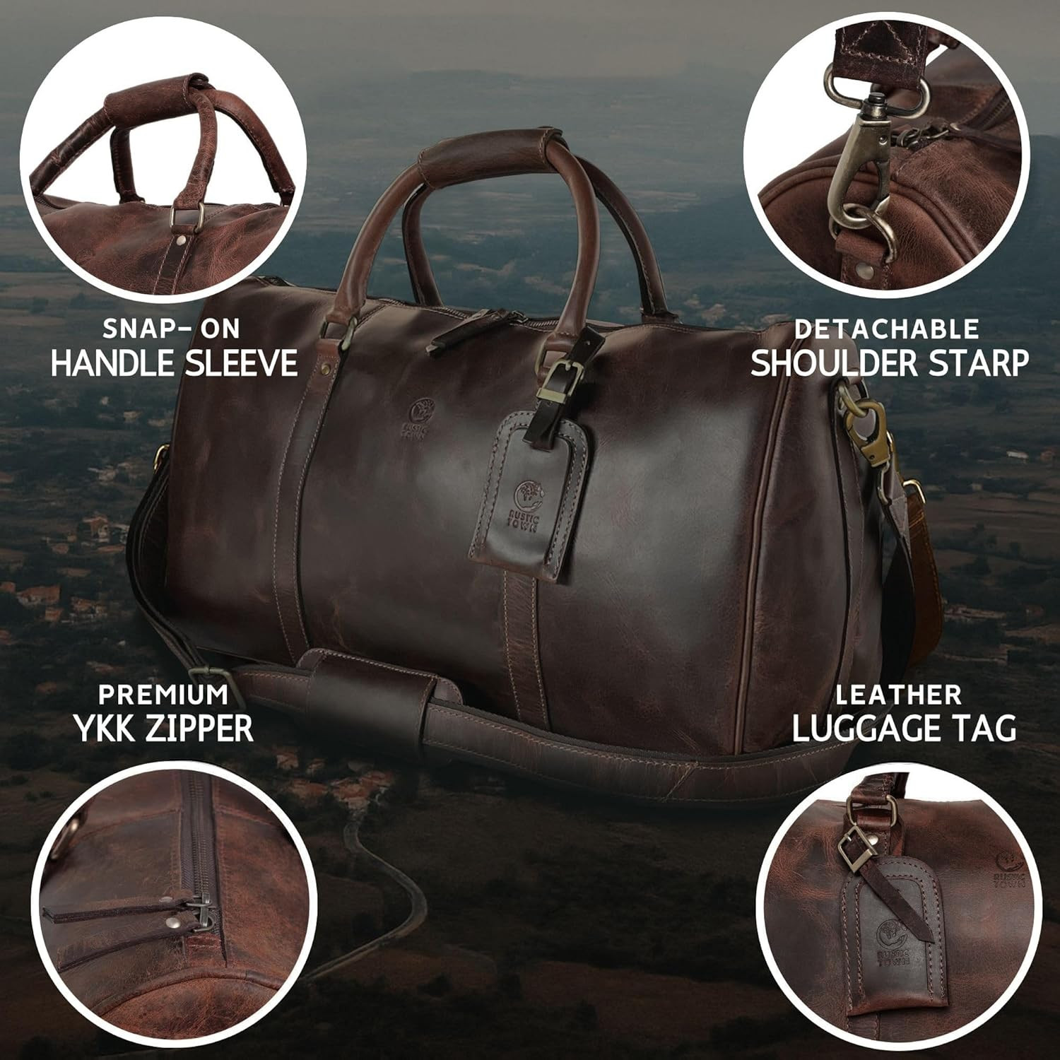 Stylish Men’s Leather Duffle Bag – Perfect for Weekend Getaways