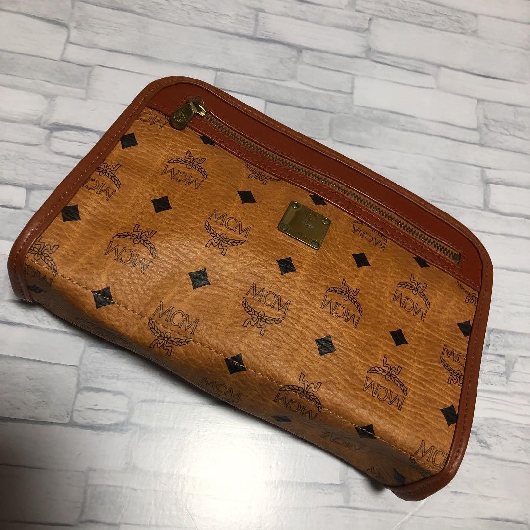 MCM second bag, 25cm x 19cm x 7cm, used but clean, slight shape change