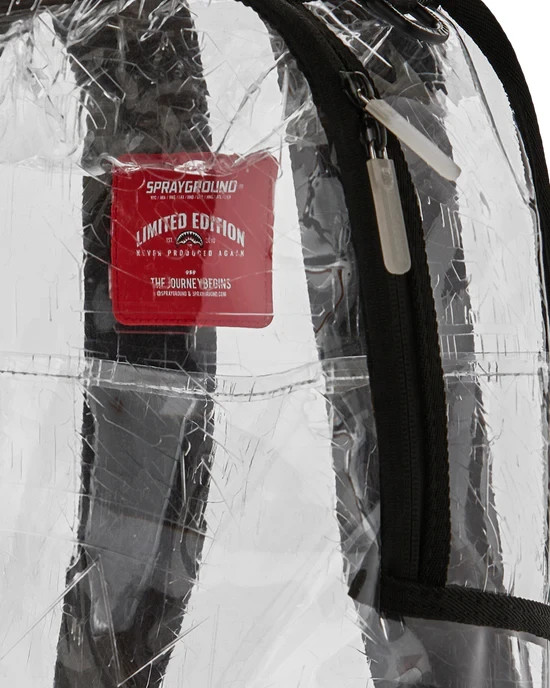 SPRAYGROUND FULLY CLEAR EMBOSSED BOSS BACKPACK B8732 NEW IN BAG W/TAGS