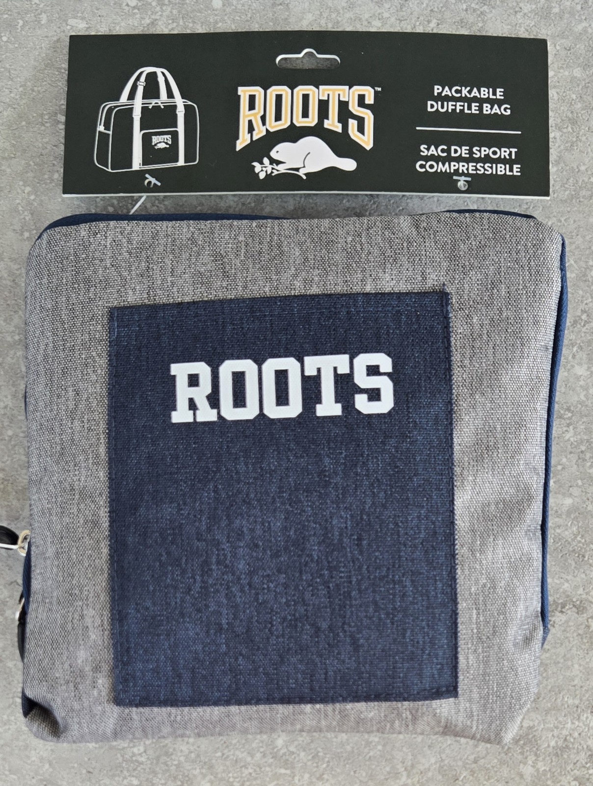 Y2k Roots Canada Logo Packaging Compressable Airline Carryone Duffle Bag Tote