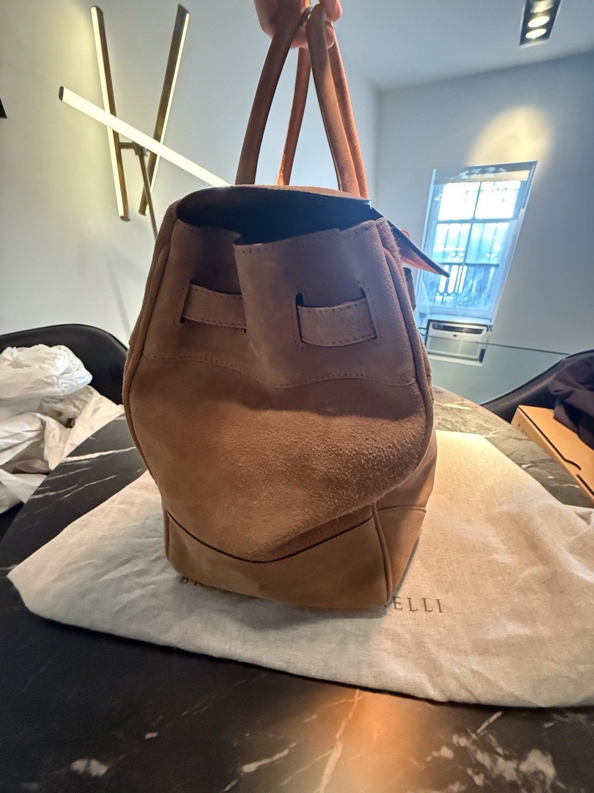 Brunello Cucinelli Suede Weekend Bag