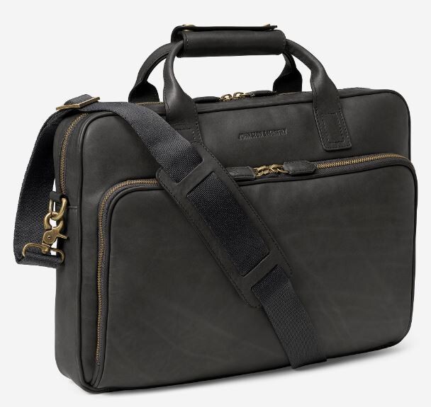Johnston & Murphy Rhodes Leather Breifcase Business Case