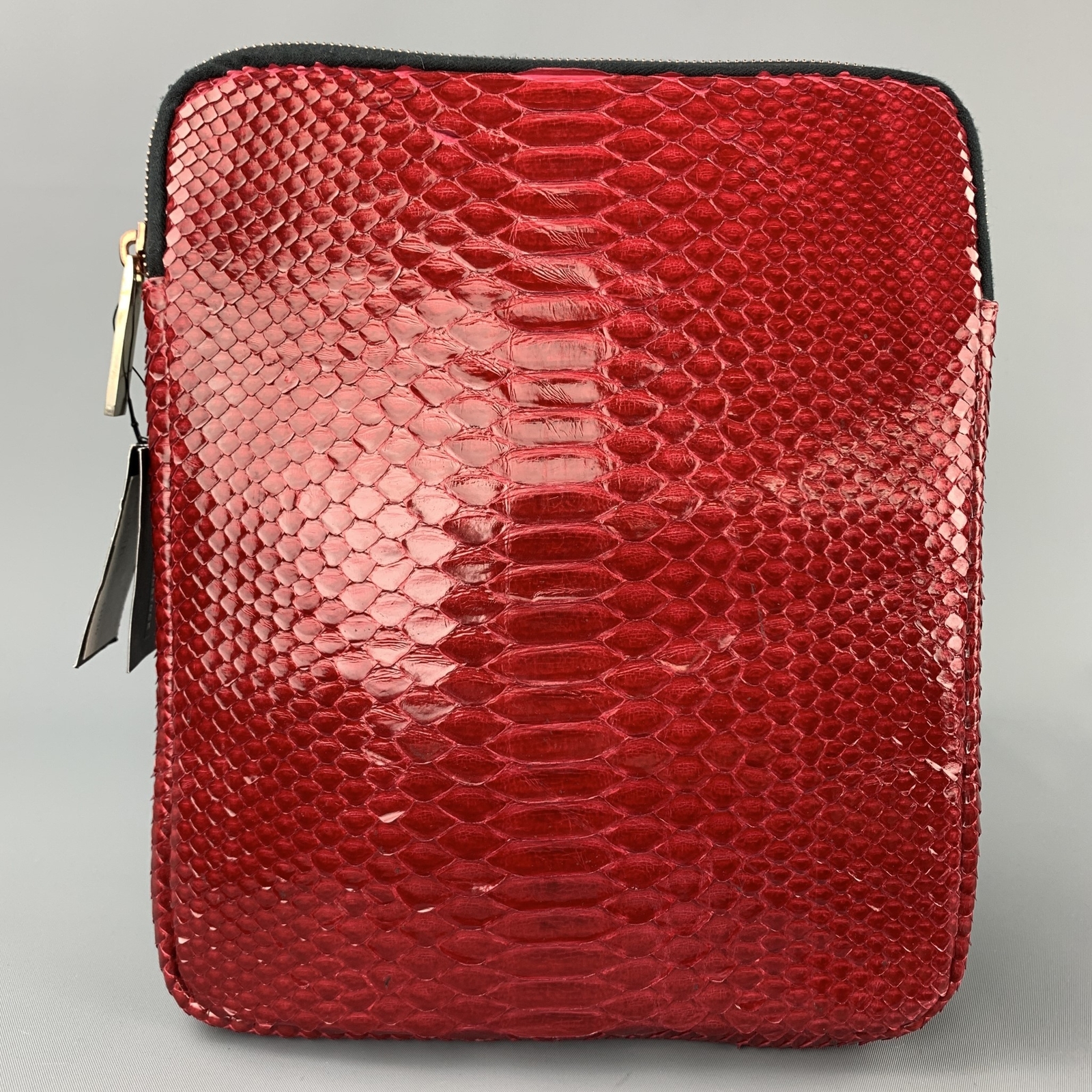 ELISABETH WEINSTOCK Nottingham Red Snake Skin iPad Case
