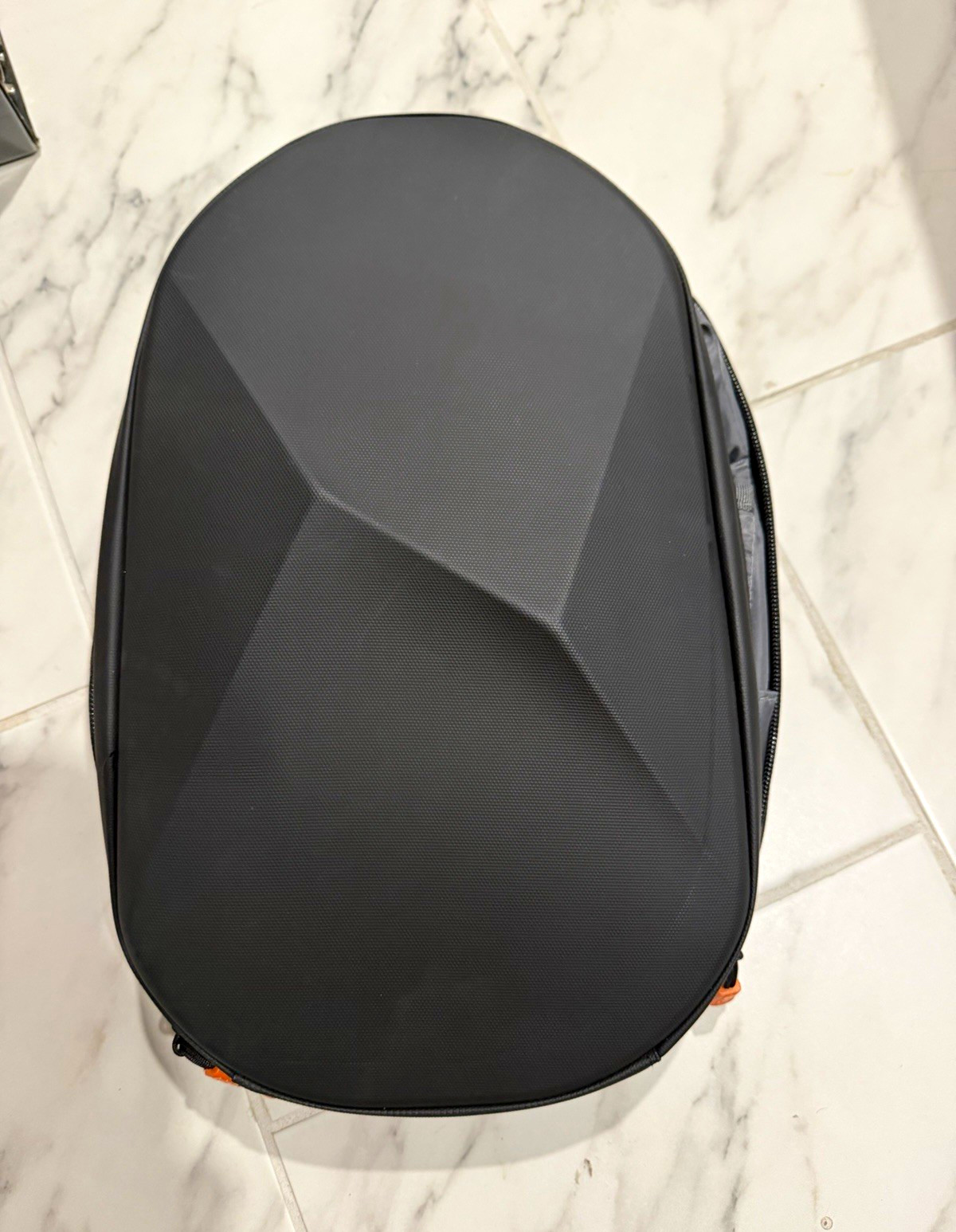 Black Medium Sling Backpack Crossbody Bag, Zip Closure, Adjustable Strap
