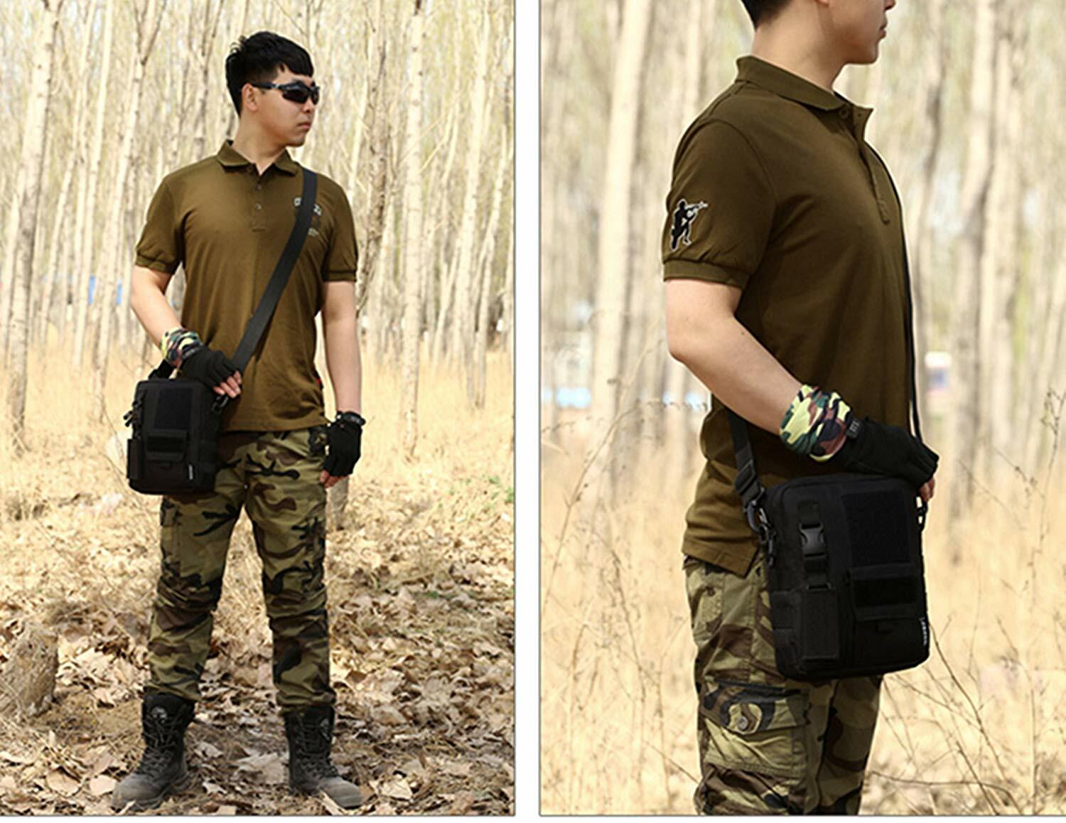 Tactical Men Messenger Bag Shoulder Canvas Vintage Crossbody Army Satchel Pouch