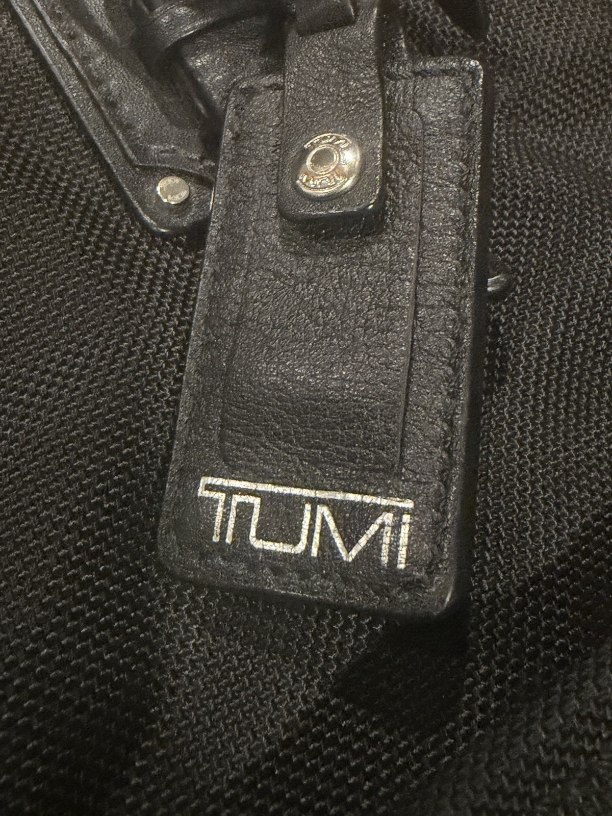 Tumi Backpack Briefcase Ballistic Nylon and Leather Black Used