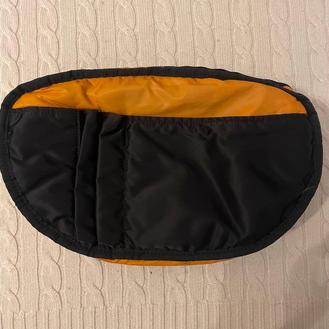 Authentic PORTER YoshidaBag Black Nylon Oval Shoulder Bag 21cm x 32cm x 9cm