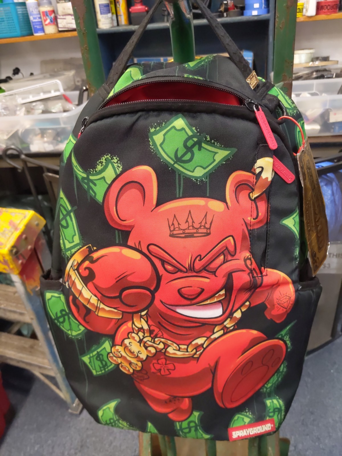 Sprayground TEDDY BEAR Diablo Backpack LTD Ed. W/2 Million Tag. RARE SEE PHOTOS
