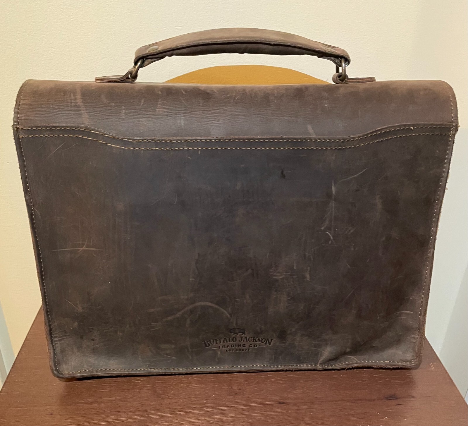Buffalo Jackson Messenger Dark Briar Bag w/Strap, Portfolio, Notepad holder