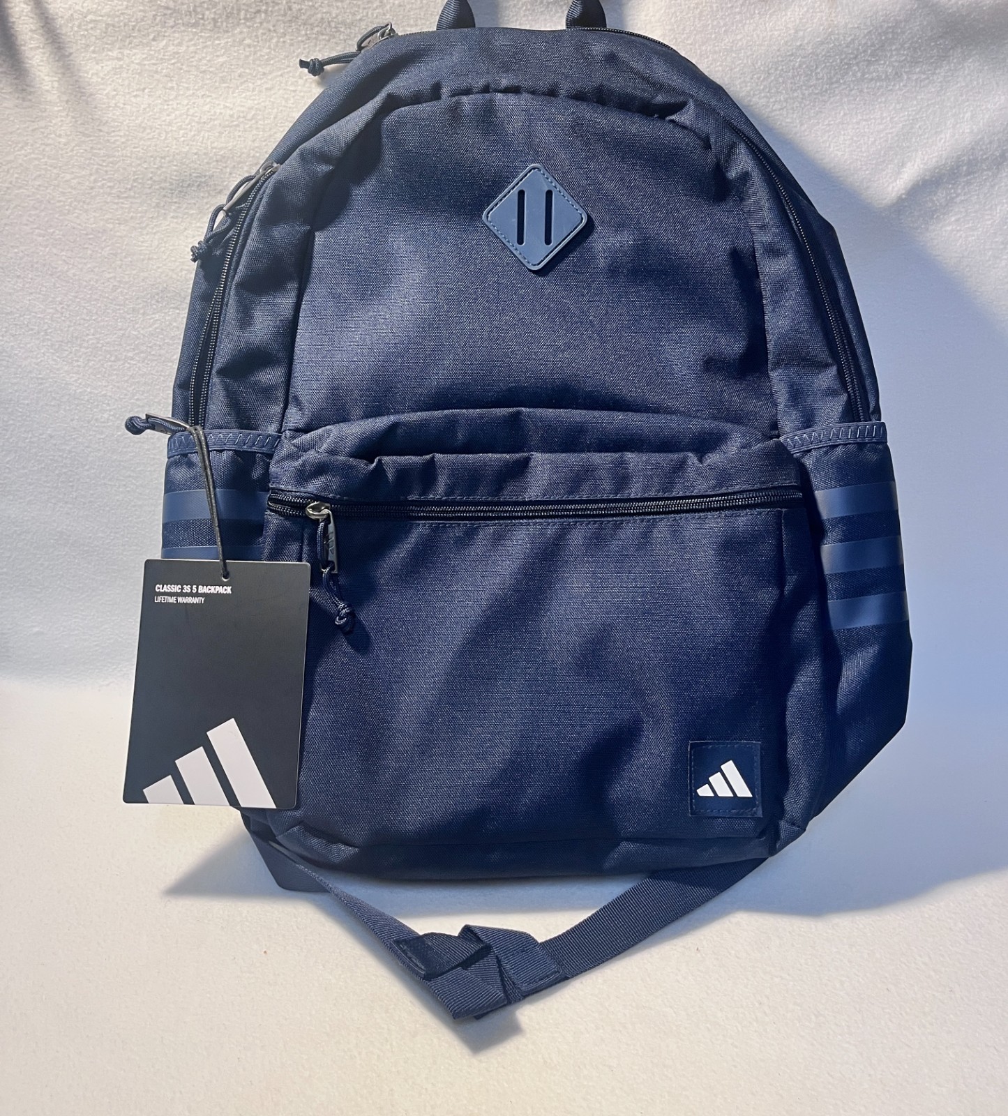 NEW Adidas Classic 3S 5 Backpack, Collegiate Navy/White/Black