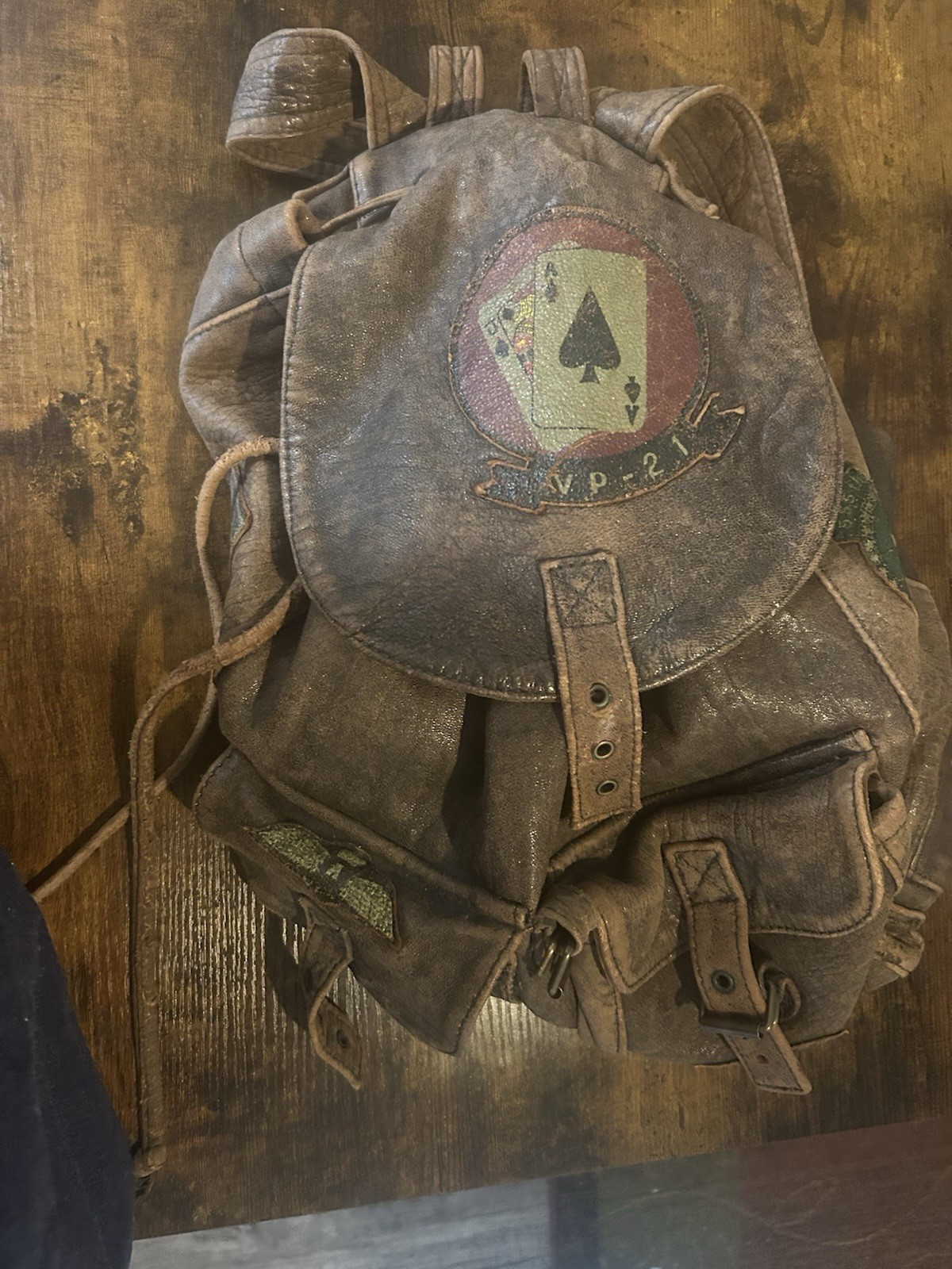 Genuine Goat Leather Large Men’s Vintage Backpack Travel Rucksack Laptop Gym Bag